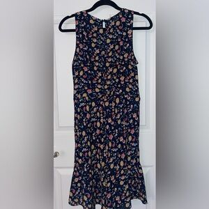 Floral Sleeveless Fit & Flare Midi Dress